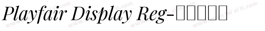 Playfair Display Reg字体转换